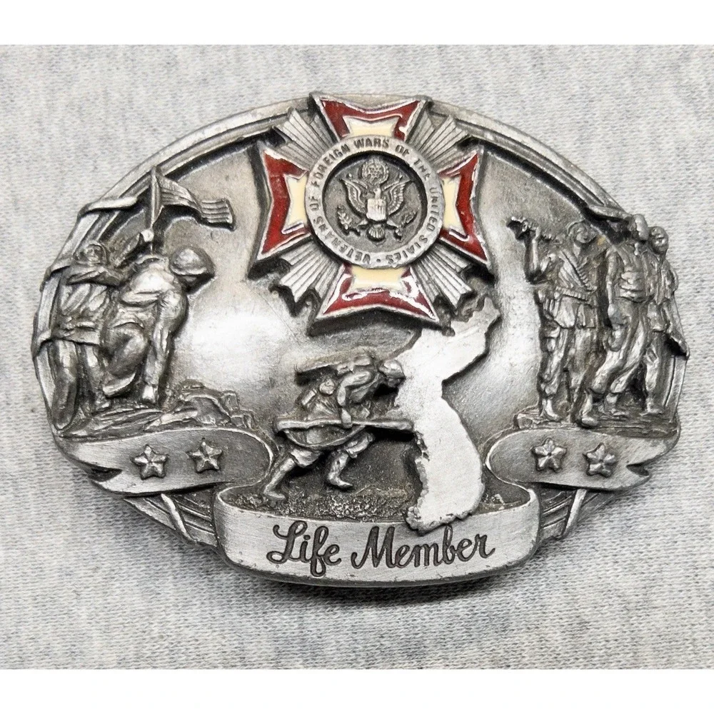 1987 Siskiyou Veterans of Foreign Wars of the US Life Member Belt Buckle #871